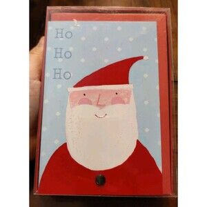 15 Cute ho! ho! ho! Santa Christmas Cards w/envelopes The Gift Wrap Company NIB